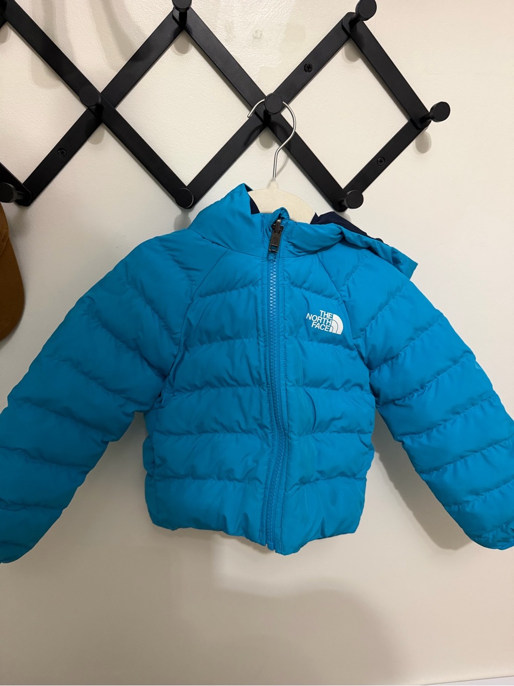 The North Face Kids' Teal/ Navy Reversavle Puffy Jacket - Size 2T
